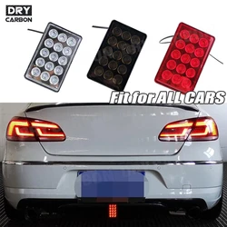 Car Rear Diffuser Spoiler LED Brake Lights Bumper Cover Pilot Lamp For BMW For Benz For VW Universal Car Red White Black