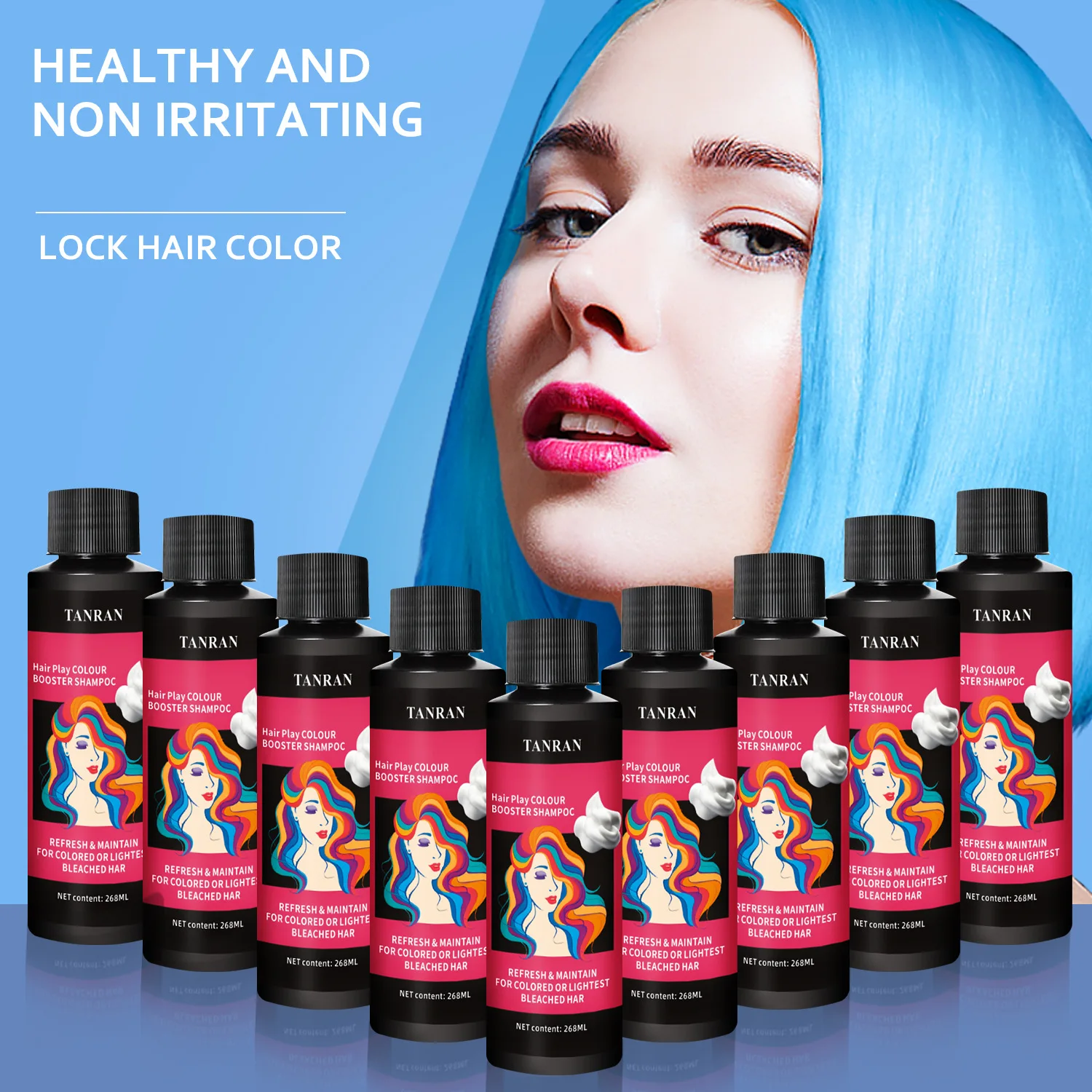 268ML Dyeing Cream Fixed Color Shampoo Smoke Grey Complementary Color Sakura Pink Lock Color