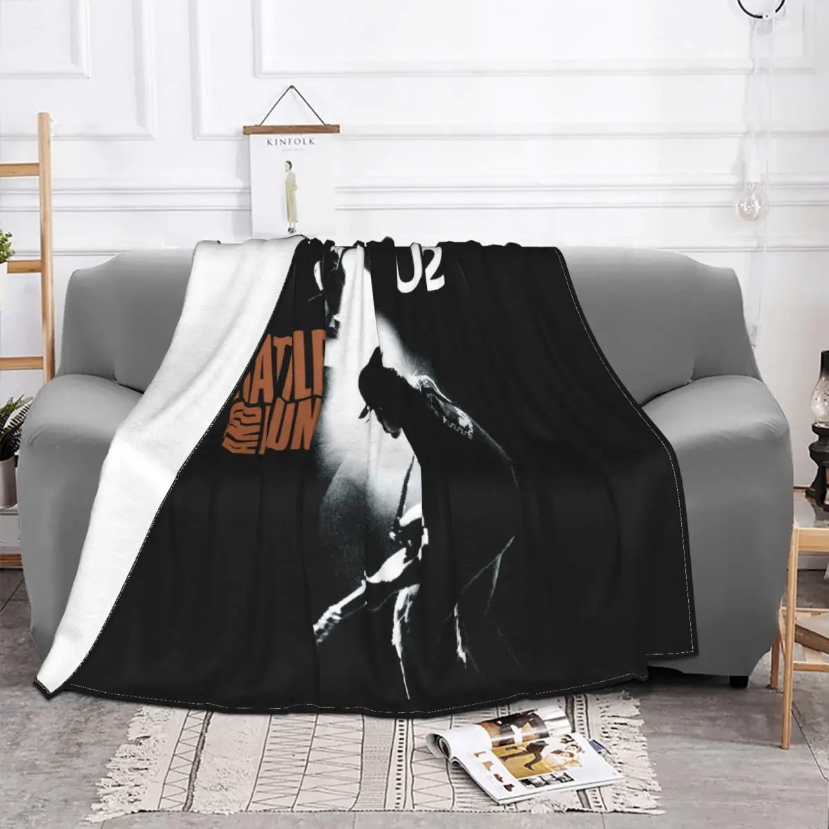 U2 Rattle Hum Black New Official Personalized New Print New Design Great Quality Girl Science Throw Blanket