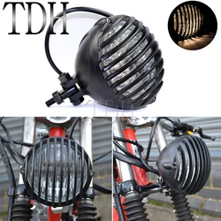 Motorcycle E-mark Grill Vintage Headlight Grille Lampshade Hi/Lo Beam For Harley Dyna Sportster XL Softail Chopper Bobber CB750