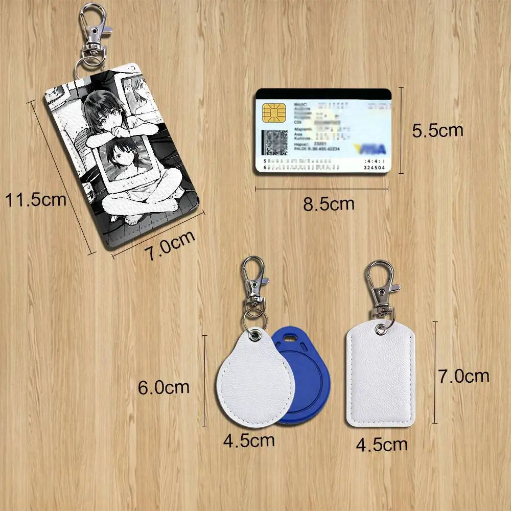 Alice Mizuki Lain Iwakura Experiments Holder For Bank Business Work Card Holder Student Card Case Bus Card Keychain