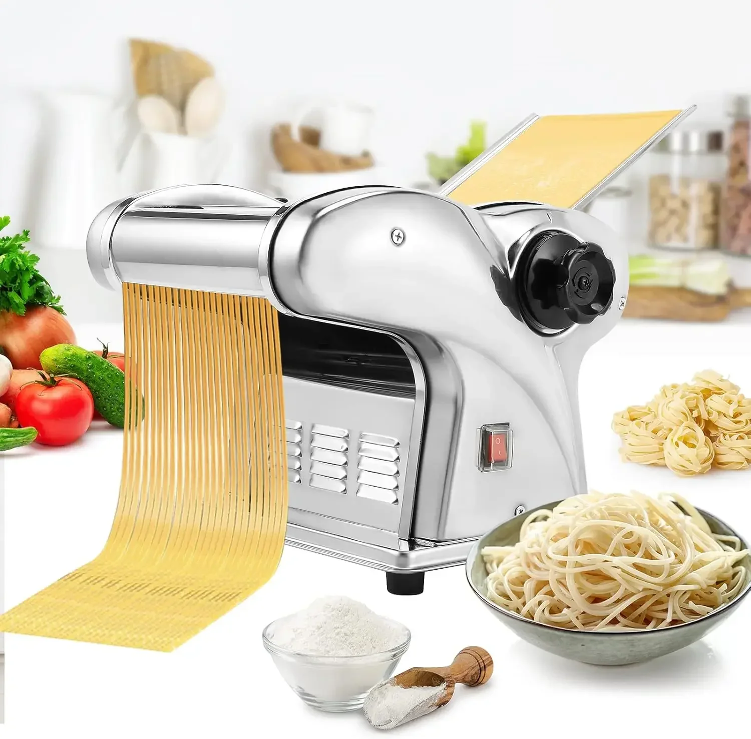 FKM140-4L Multifunctional Electric Pasta Maker: Combines Dough Rolling and Fine Noodle Making