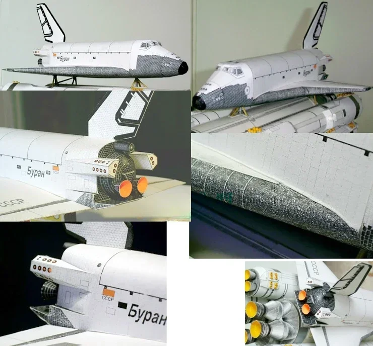 1/96 Buran Space Shuttle 3D Paper Model DIY Essential Lesson Student Manual Paper Art Origami Aerospace Science and Technology