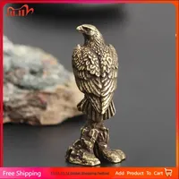 Handmade Eagle Ornament Vintage Copper Bird Figurine Sculpture Handmade Crafts Home Office Desk Animal Decoration