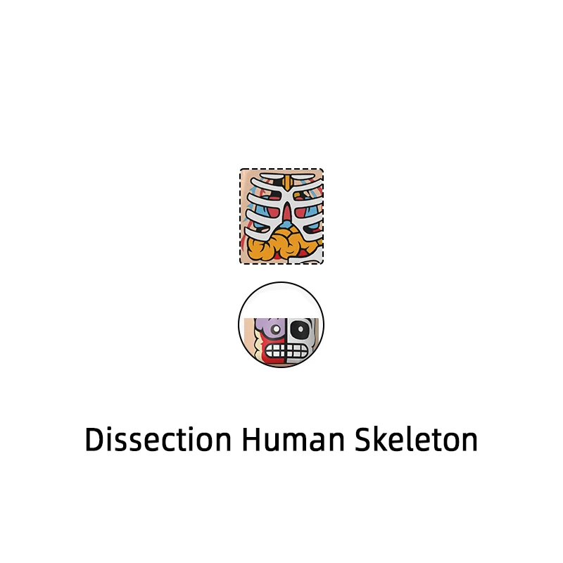 El modelo de esqueleto humano de disección D8005, bloques MOC, juego de regalos, juguetes