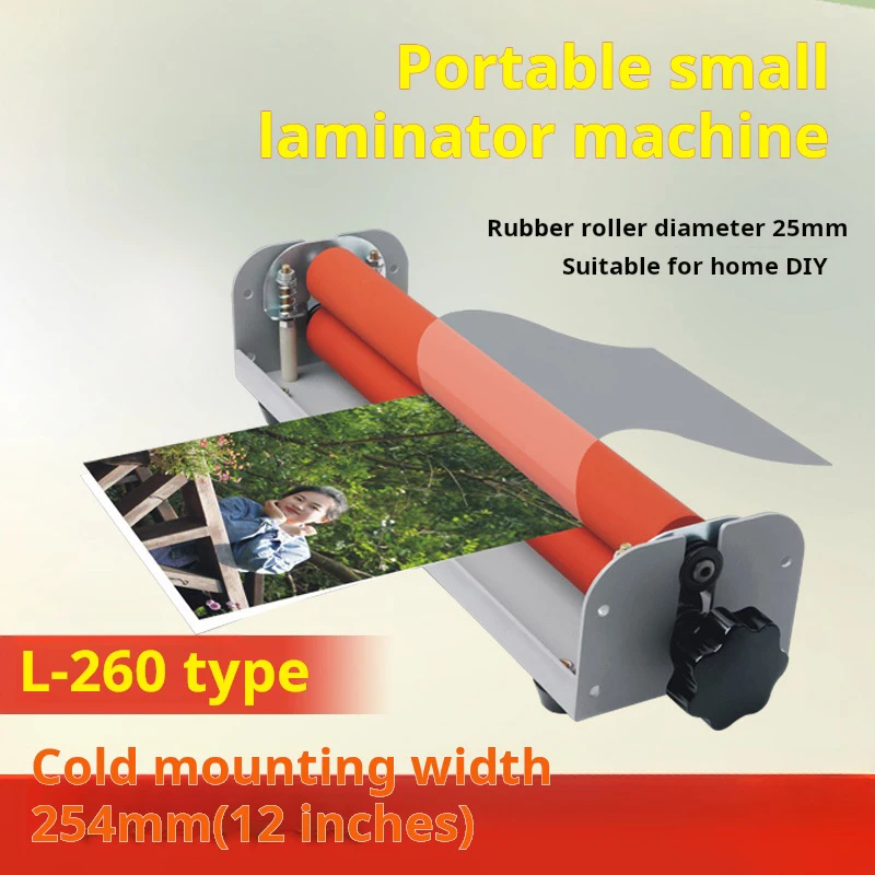 A4 Cold Laminating Machine Manual 12-Inch Lightweight Photo Hand-Crank Laminator Laminating and Film Machine