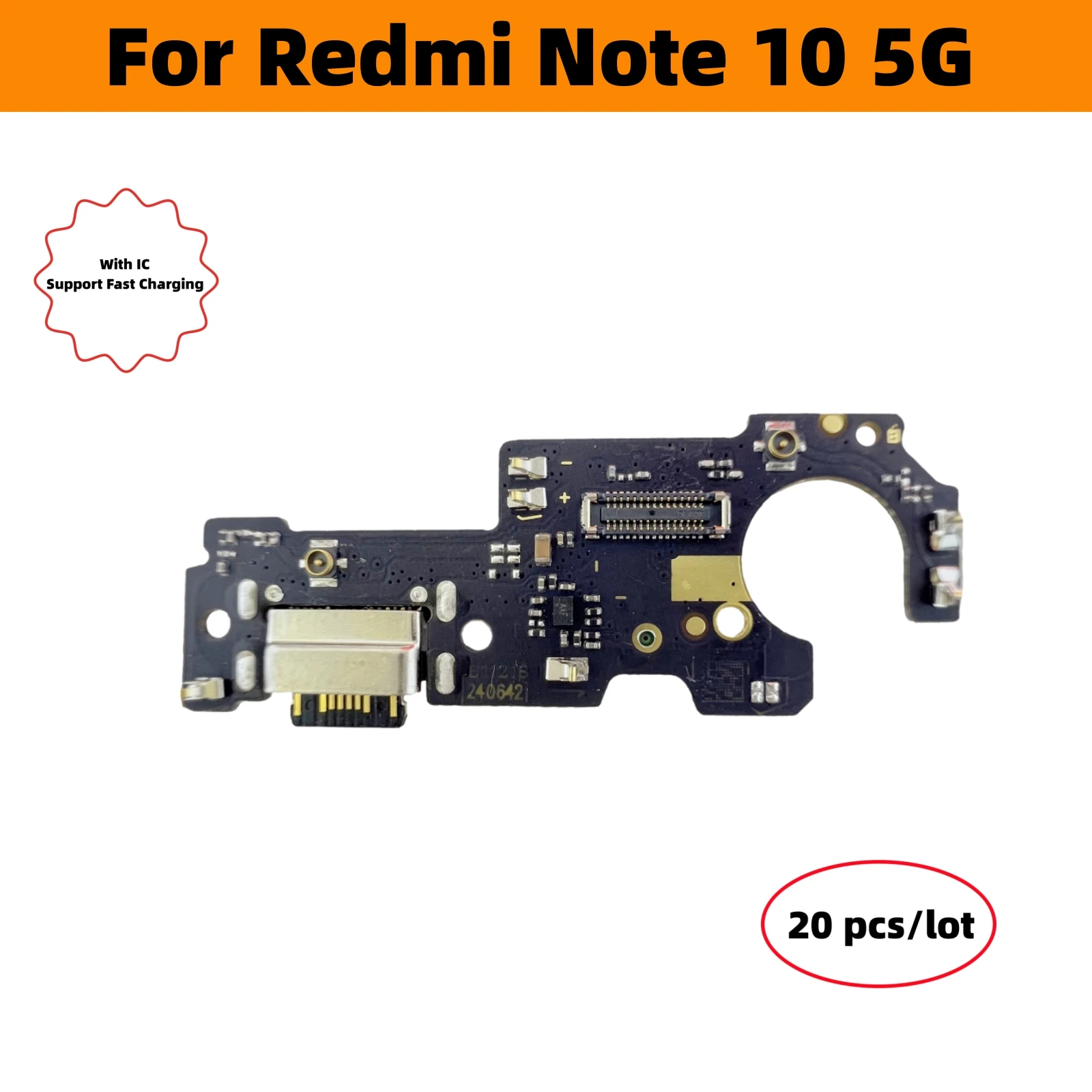 20 Pcs/Lot USB Charger Dock Flex Cable Connector Board Charging Port Replacement Parts For Redmi Note 10 5G M3 Pro