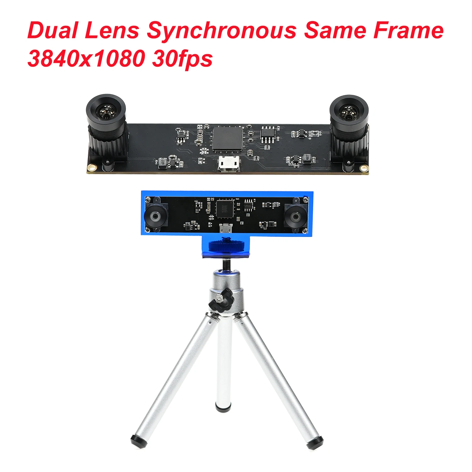GXIVISION Moduł kamery 3D 4 MP, 30 kl./s z dwoma obiektywami Kamera internetowa USB 1080 P, synchroniczna ta sama ramka, wykrywanie twarzy w głębi VR, 3840X1080