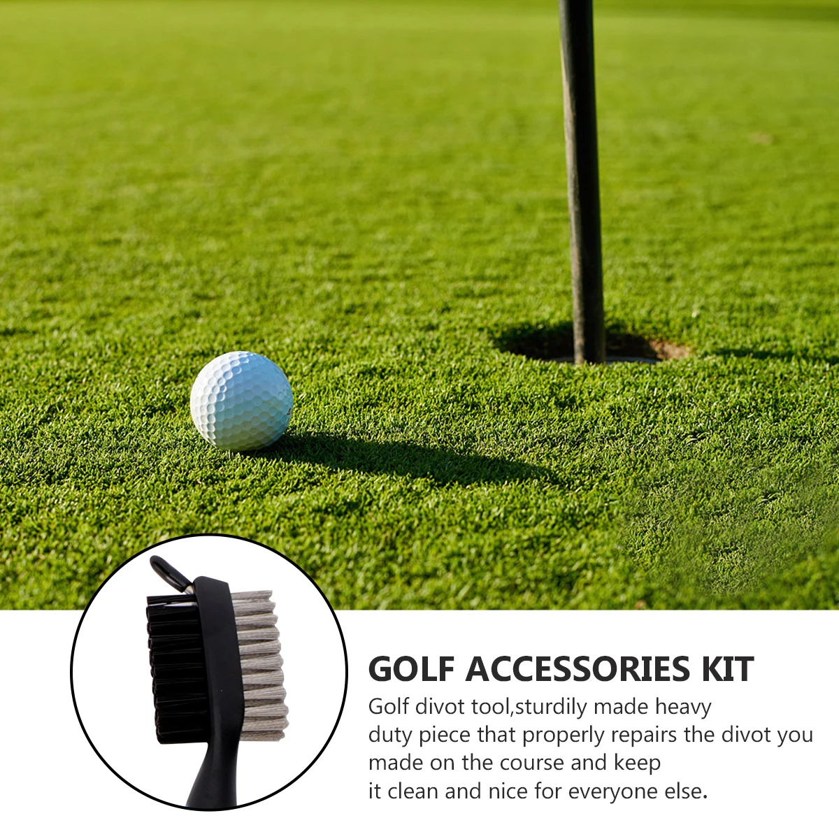

3 Pcs Golf Tools Course Maintenance Accessories Kit Brush Club Cleaner Divot Repair