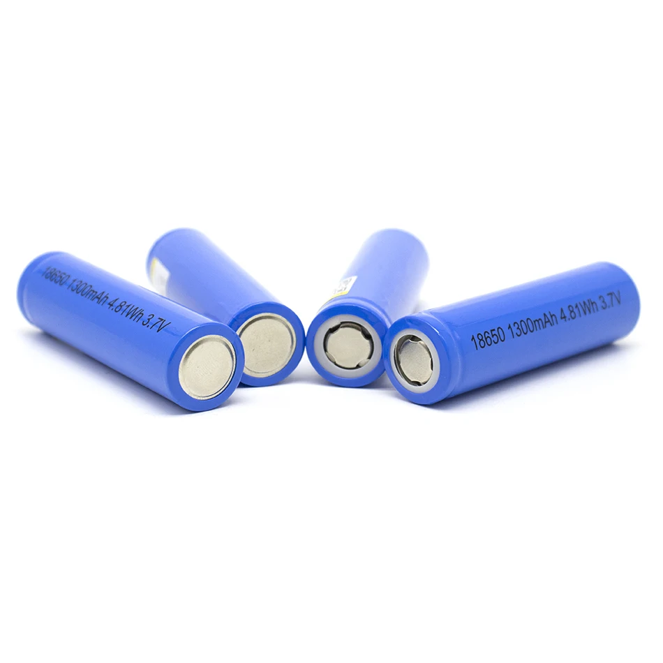 1-20PCS 18650 1300mah lithium battery 3.7 V strong light flashlight rechargeable battery