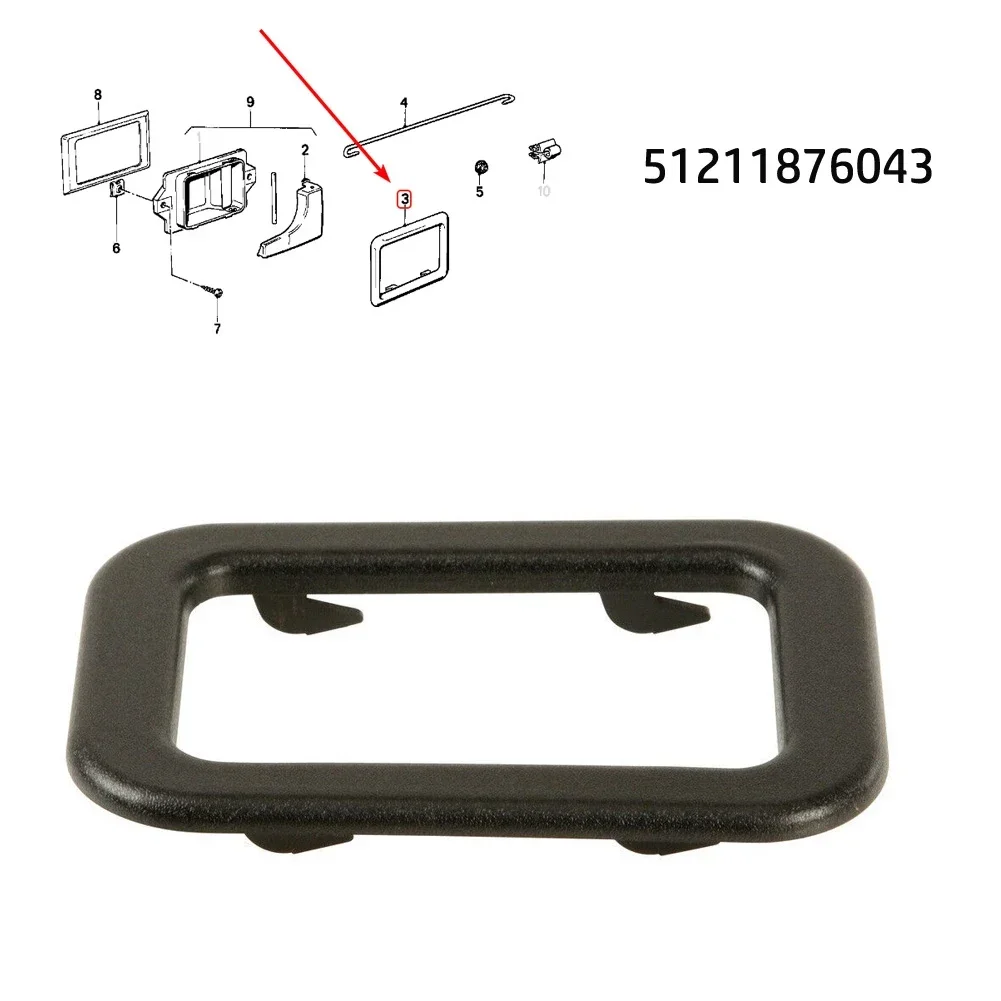 For-BMW E30 E28 E24 E23 51211876043 Car Interior Door Handle Covers Trim Bezel Front Left Side Car Interior Door Handles