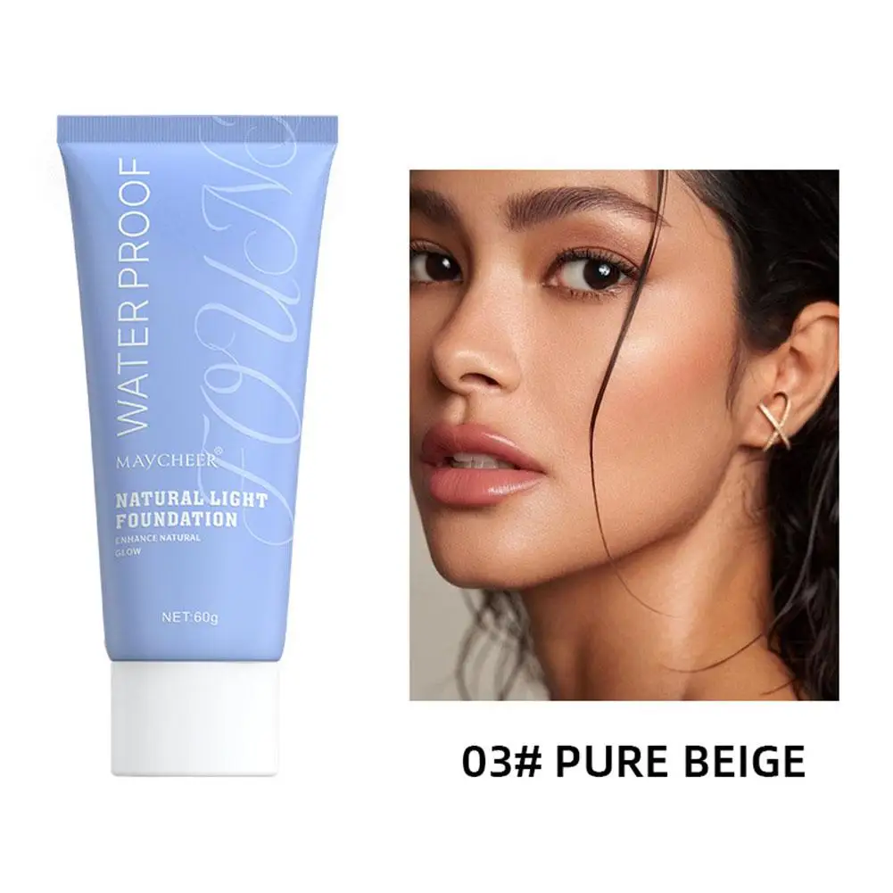 60ML Vloeibare Foundation Hydraterende Langdurige Gezicht Cosmetica Basis Gezicht Fleuren Natuurlijke Make Tone Up E2B0