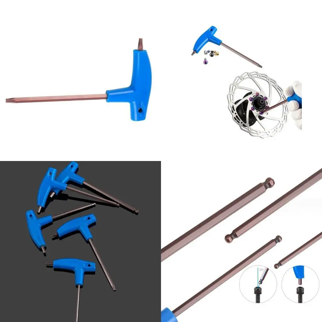 

Y1UC T-Handle Allen Wrench Bike Long Arms Hexagon with Ball End Screwdriver Tool