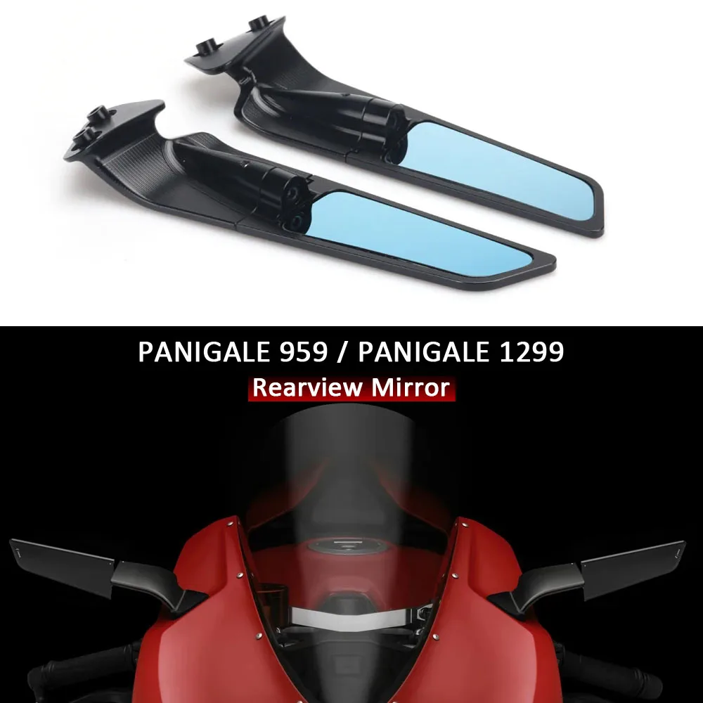 

Новое зеркало для мотоцикла PANIGALE 1299 S 15-18, регулируемое вращающееся зеркало заднего вида с ветровым крылом для Ducati Panigale 959 Corse 16-19