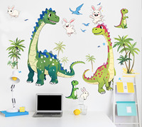 Large Dinosaur Room Wall Stickers Removable Self-Adhesive Bedside Classroom Decor Boys Favorite Animal Decals for Boys Room