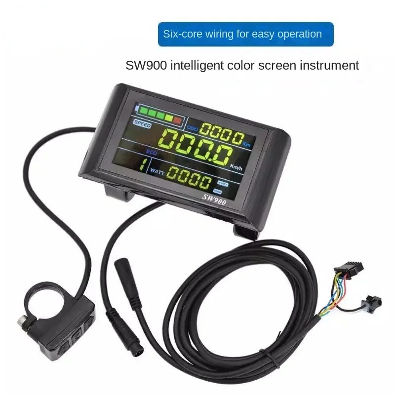 

6-Core SW900 color screen smart meter electric bicycle mountain bike LCD liquid crystal waterproof line instrument modification