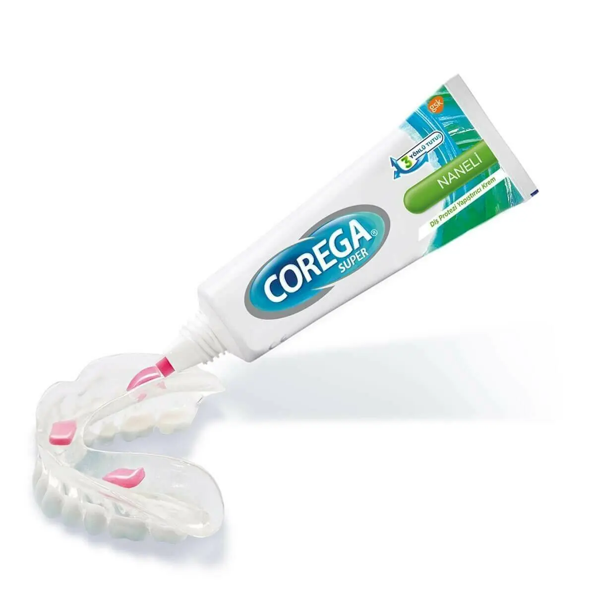 Клей Corega для зубных протезов фиксирующий крем свежая мята 40 г сильная дентадура клей для зубных протезов съемный клей для зубов