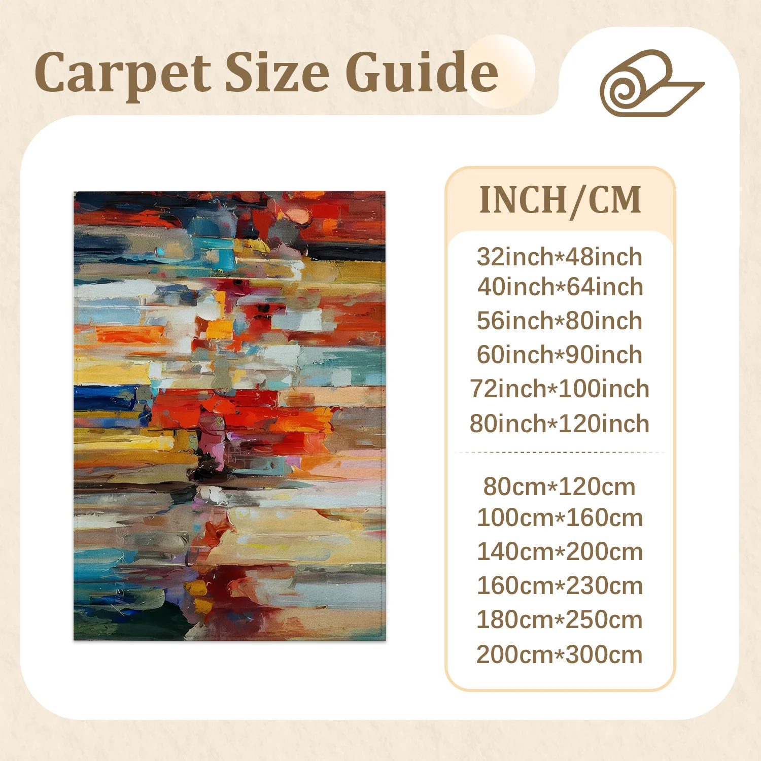 Large Indoor Area Rug, Soft Velvet Low Pile Non-slip Dotted Backing, Machine Washable Abstract Colorful Modern Art Pattern Rug for Living Room Bedroom Entryway Decor
