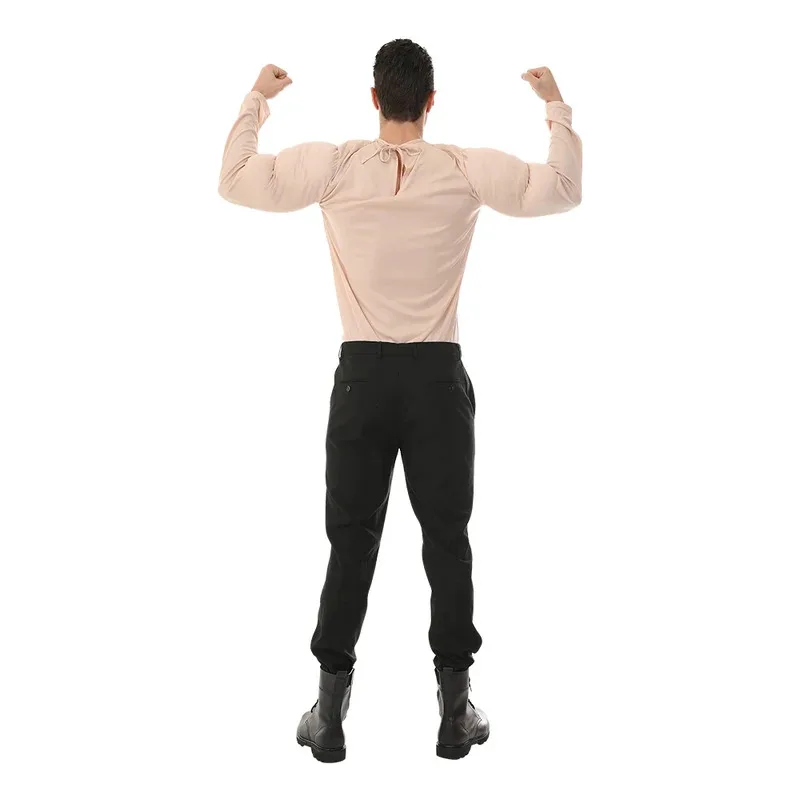 

CyEraspooky Funny Muscle Man Cosplay Men's Muscle Suit Tunic Halloween Costume For Adult Novelty Christmas Party Fancy Dress
