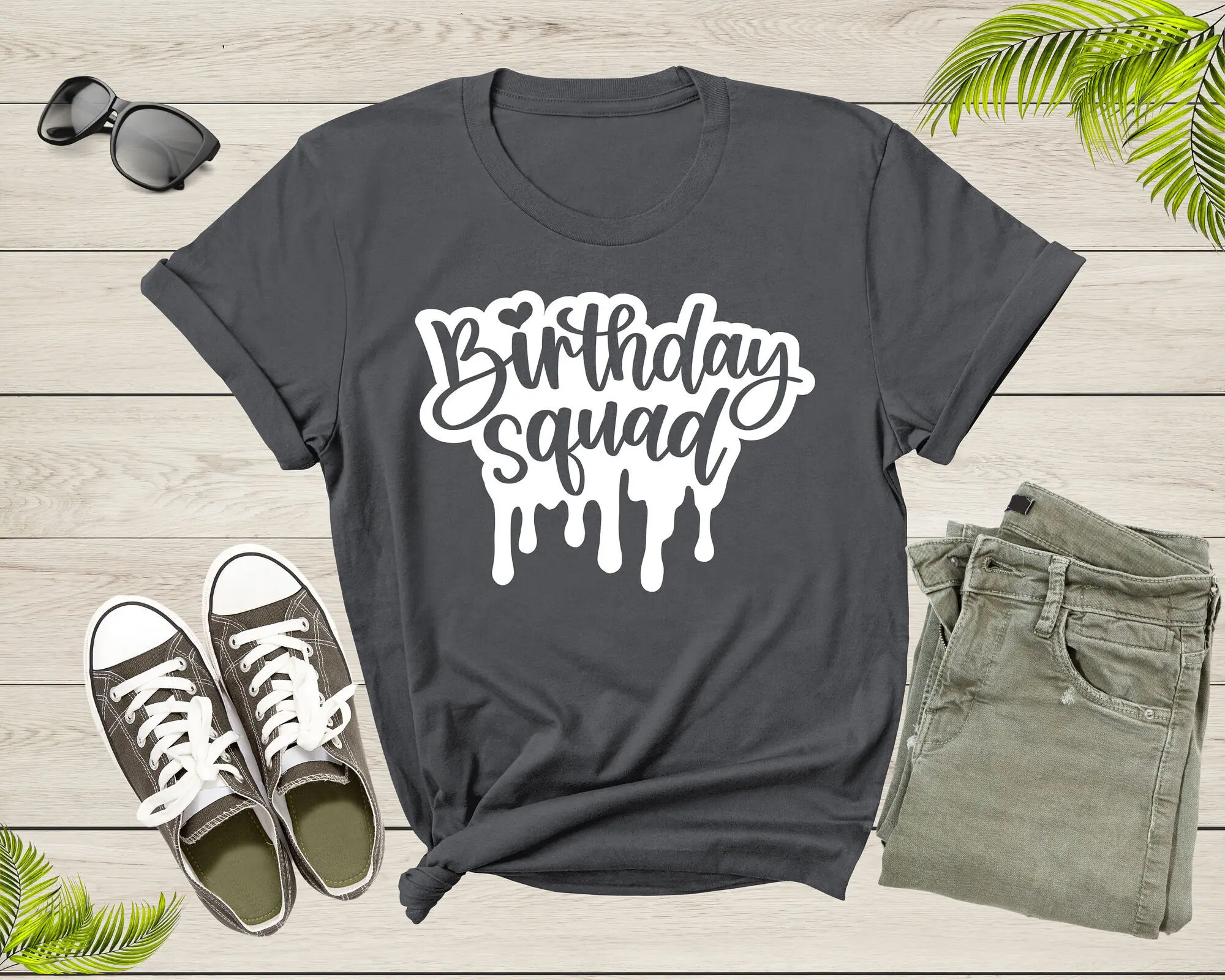 Happy Birthday Squad Crew Team Boy Girl Sister Brother T Shirt Present For Kids Boys Girls