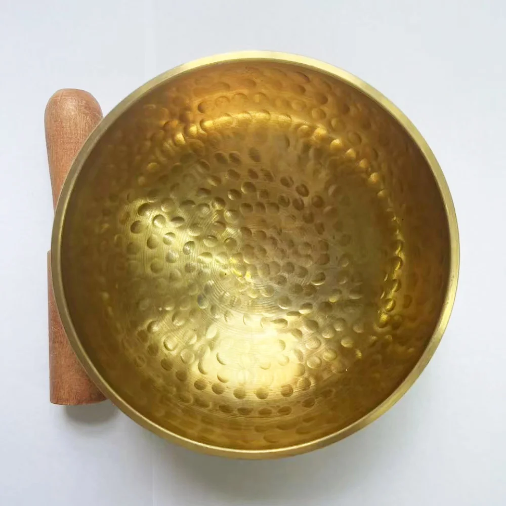 Cuenco tibetano de latón hecho a mano de 8 cm y 12 cm, cuenco de meditación para yoga, sanación con sonido, alivio del estrés, mindfulness budista
