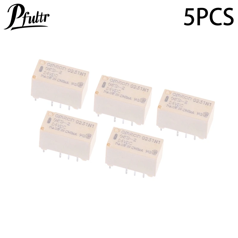 5PCS New G6S-2 5VDC 12VDC 24VDC Signal Relay 8Pin DC 5V 12V 24V 2A Mini Signal Switch Relays