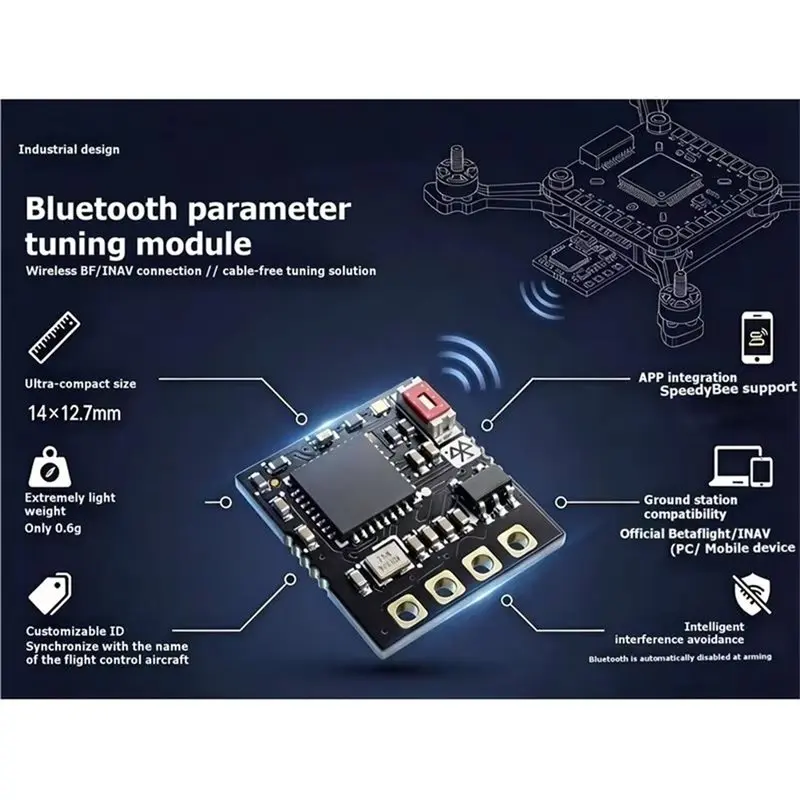 FPV Drone Tuning Module Wireless Flight Controller Bluetooth Module For RC FPV Racing Drone Tuning Configuration