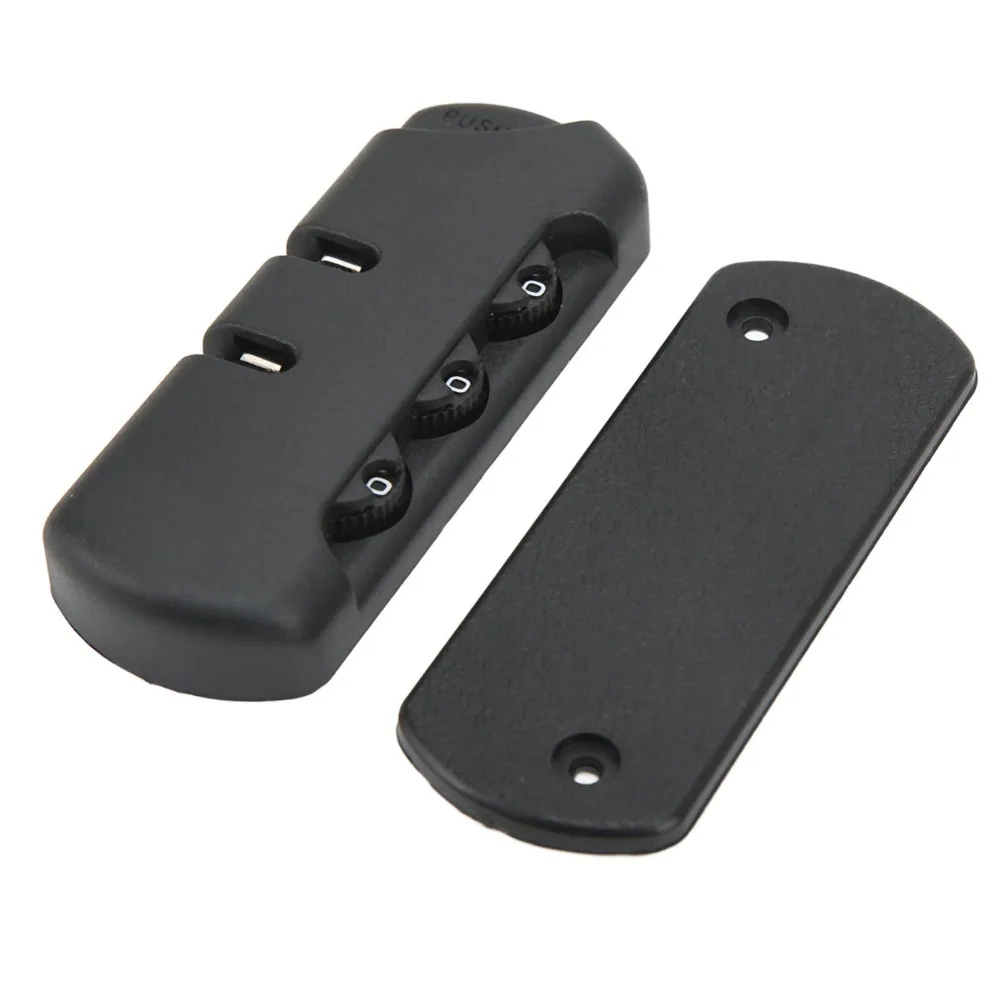 4 Pack 3 Digit Resettable Luggage Combination Lock Black ABS,Zinc Alloy Luggage Password Lock Self-Setting Password