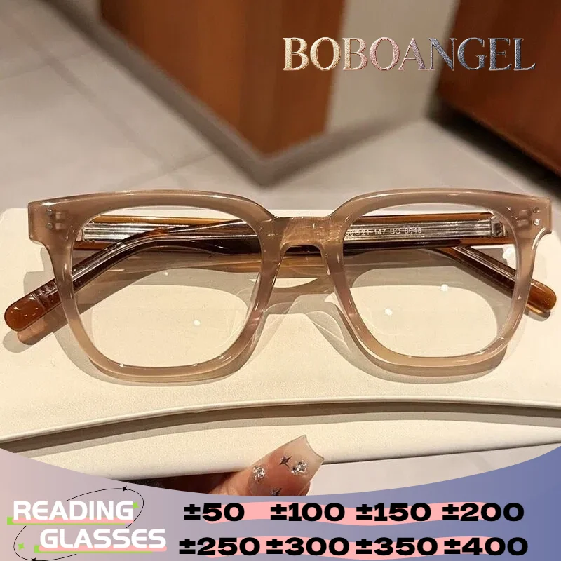 

BOBOANGEL Simple Oval Frame Anti Blue Light Photochromic Prescription Eyeware High Quality Men Progressive Reading Eyeglasses