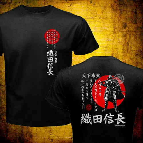 New Japanese Sengoku Oda Nobunaga Daimyo Shogun Samurai Tenka Fubu T-shirt Men Casual T Shirt Cotton Tees Streetwear Oversize