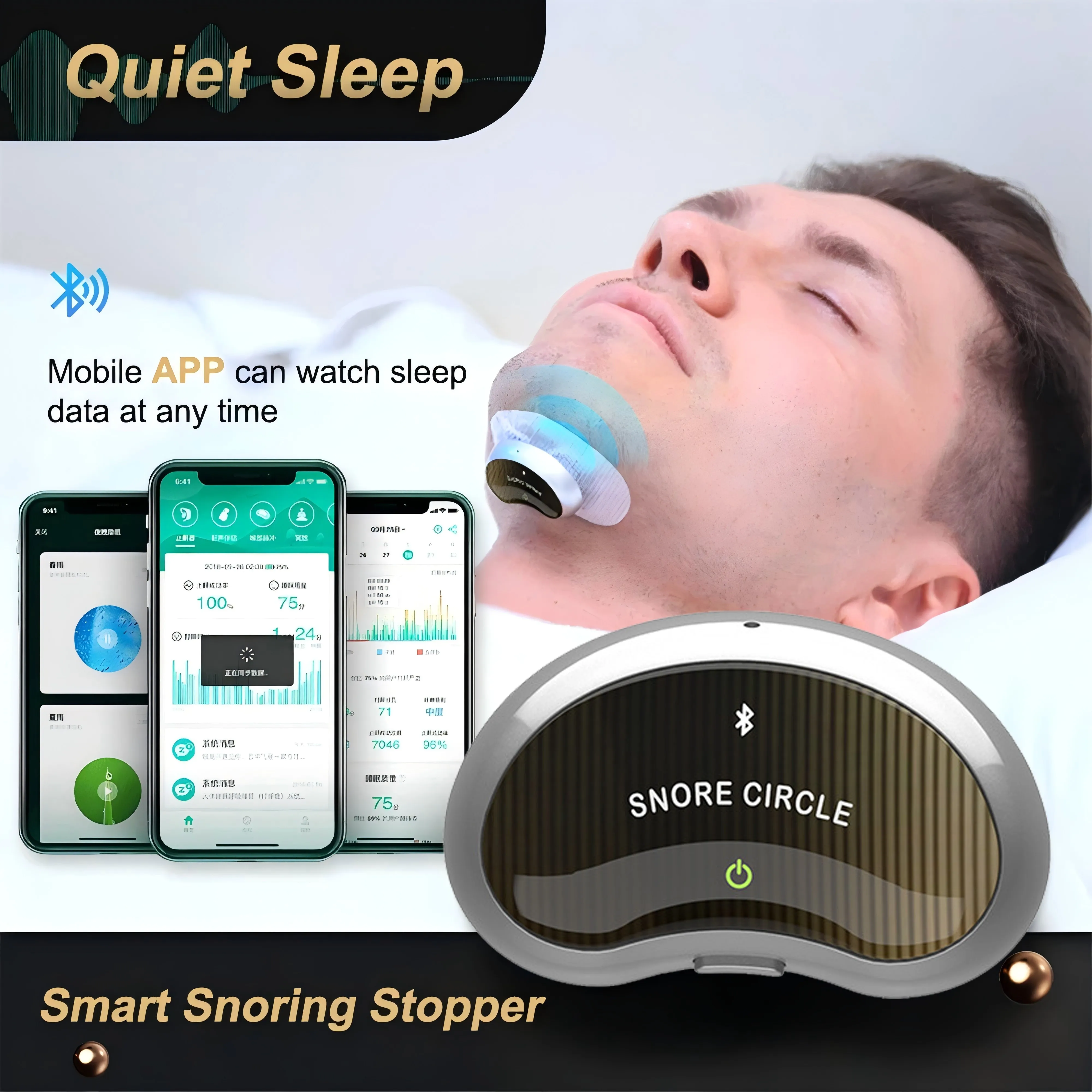 

Smart Anti Snoring Device Improve Sleeping Effective Solution Snoring Stoper Snore Electric App Throat Muscle Stimulator Massage