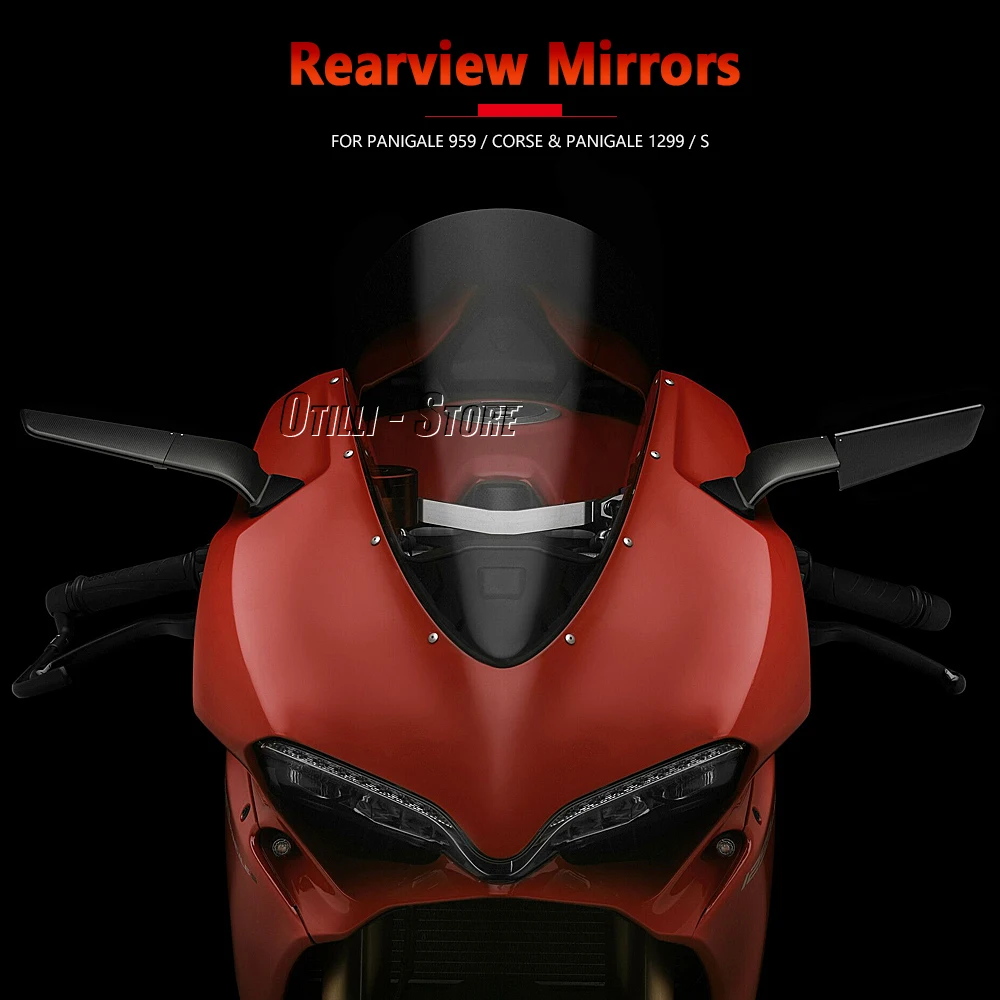 New Motorcycle Rear View Mirrors For DUCATI Panigale 1299 S PANIGALE 959 Corse Left Right Aluminum Side Mirrors Accessories