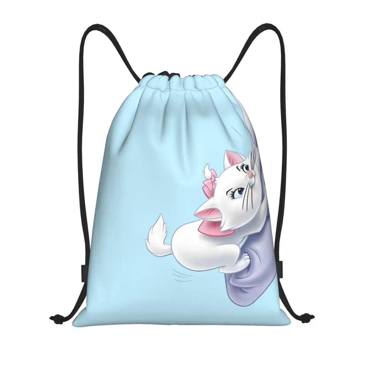 

Custom Marie Cat Drawstring Bag Men Women Lightweight Cute Persian Cat Sports Gym Storage Backpack