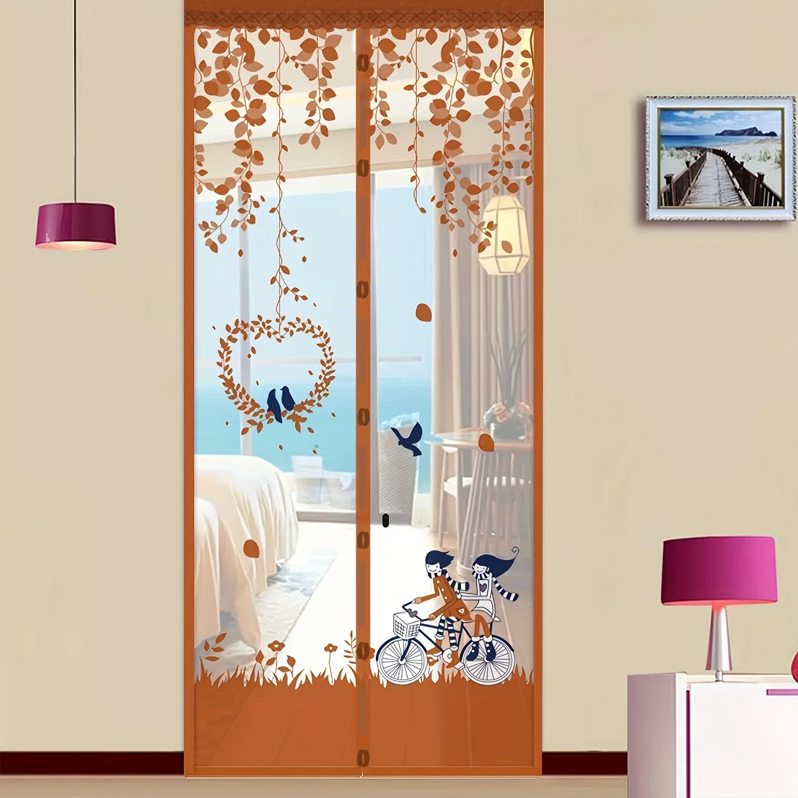

Magnetic Door Screen Curtain Automatic Closing Mosquito Proof Net with Powerful Magnets Home Decor Summer Ventilation