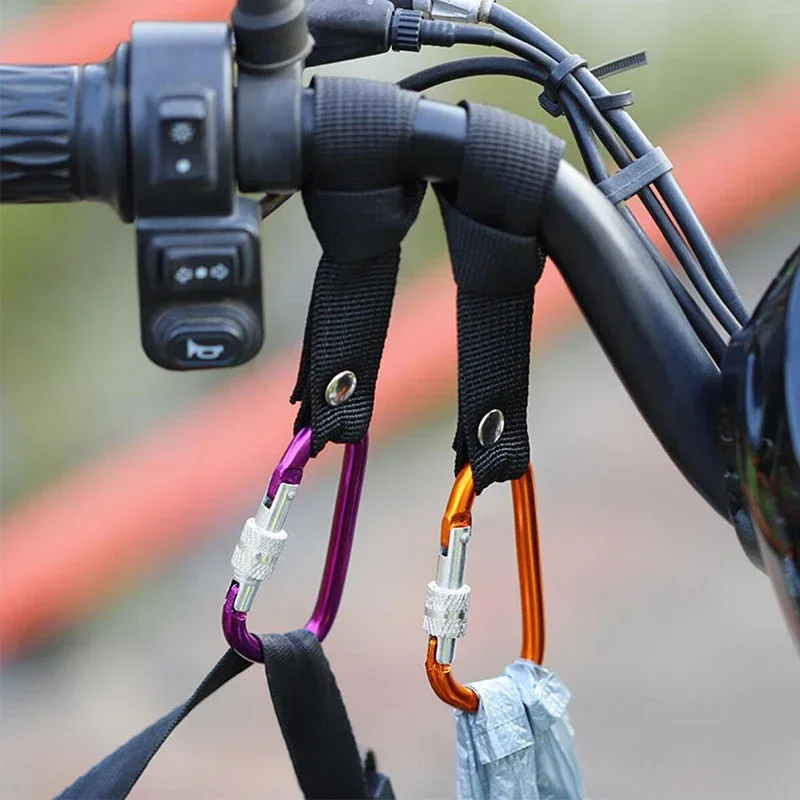 

1PCS Electric Scooter Front Hook Aluminum Alloy Handlebar Hook For Bicycle Baby Stroller D-hook Hanger Motorcycle Hook Lockring