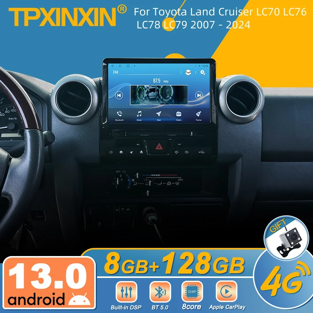 

Автомобильное радио Android для Toyota Land Cruiser LC70 LC76 LC78 LC79 2007-2024 авторадио стерео мультимедийный плеер беспроводной Carplay GPS