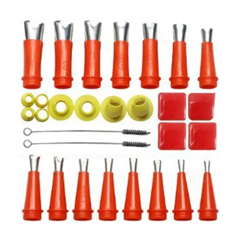 

29pcs Caulk glue nozzle Stainless Steel Caulking Finisher Caulk Nozzle Applicator Glue Nozzle Applicator Integrated Nozzle Tool