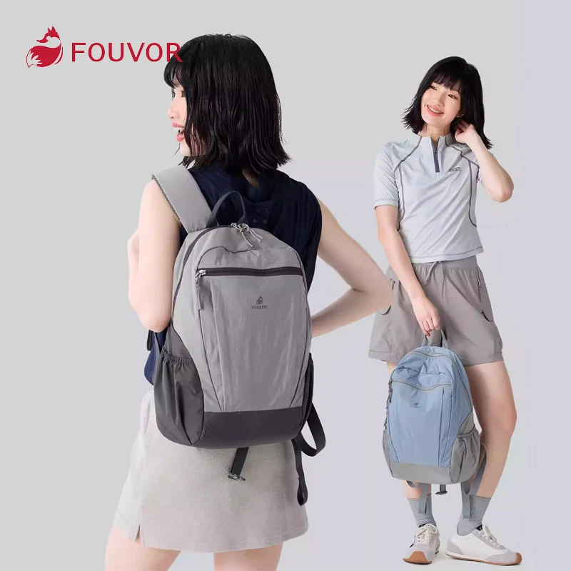 

Рюкзак FOUVOR Unixes для путешествий, легкий и удобный рюкзак, эластичный карман с боковыми сторонами, уличные походные академические женские сумки 3068-09