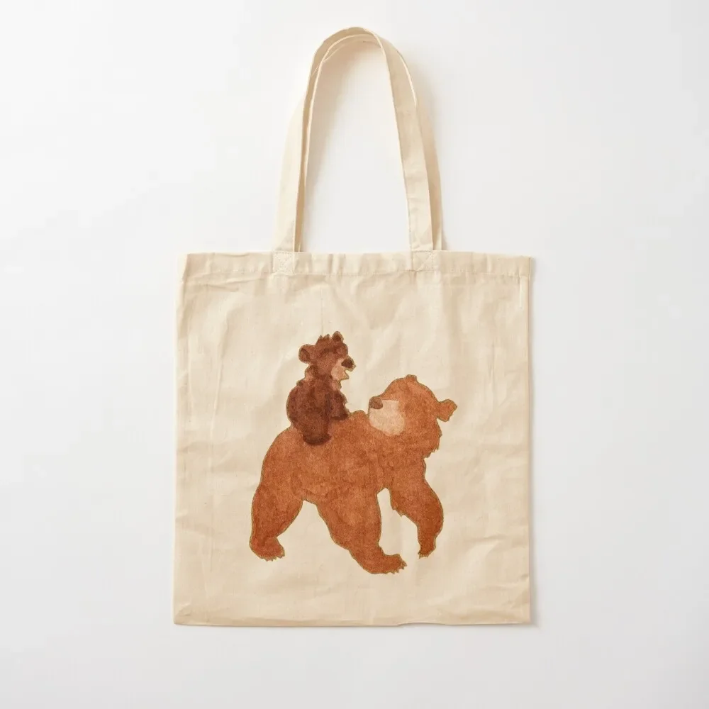 

Watercolor Silhouette Brother Bear Koda and Kenai Tote Bag tote bag custom custom canvas bag Canvas shoulder Lady bags