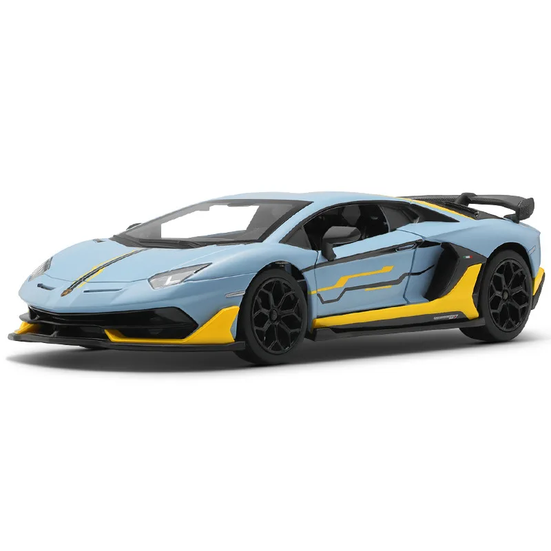 CCA Diecast 1:24 Lamborghini SVJ63 Alloy Supercar Model Sound and Light Collective Home Decor Metal Voiture Miniature Toys Boys