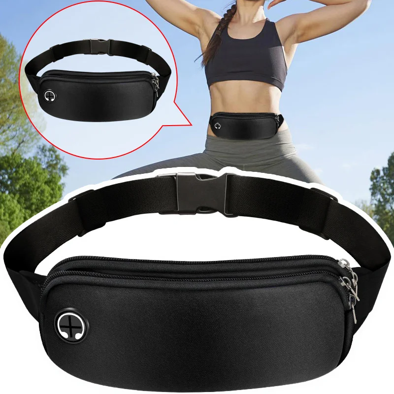 

Outdoor Running Waist Bag for Phone Lightweight Multi Functional Cycling Belt Pouch Reflective Strip Invisible Sports Fanny Pack