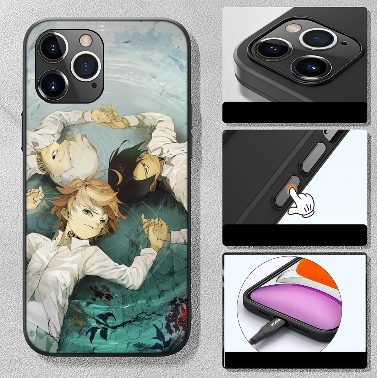 H-163 The Promised Neverland Anime Case for Samsung Galaxy A55 A53 A52 A51 A21S A21 A22 A24 A25 A13 A12 A05 A05S