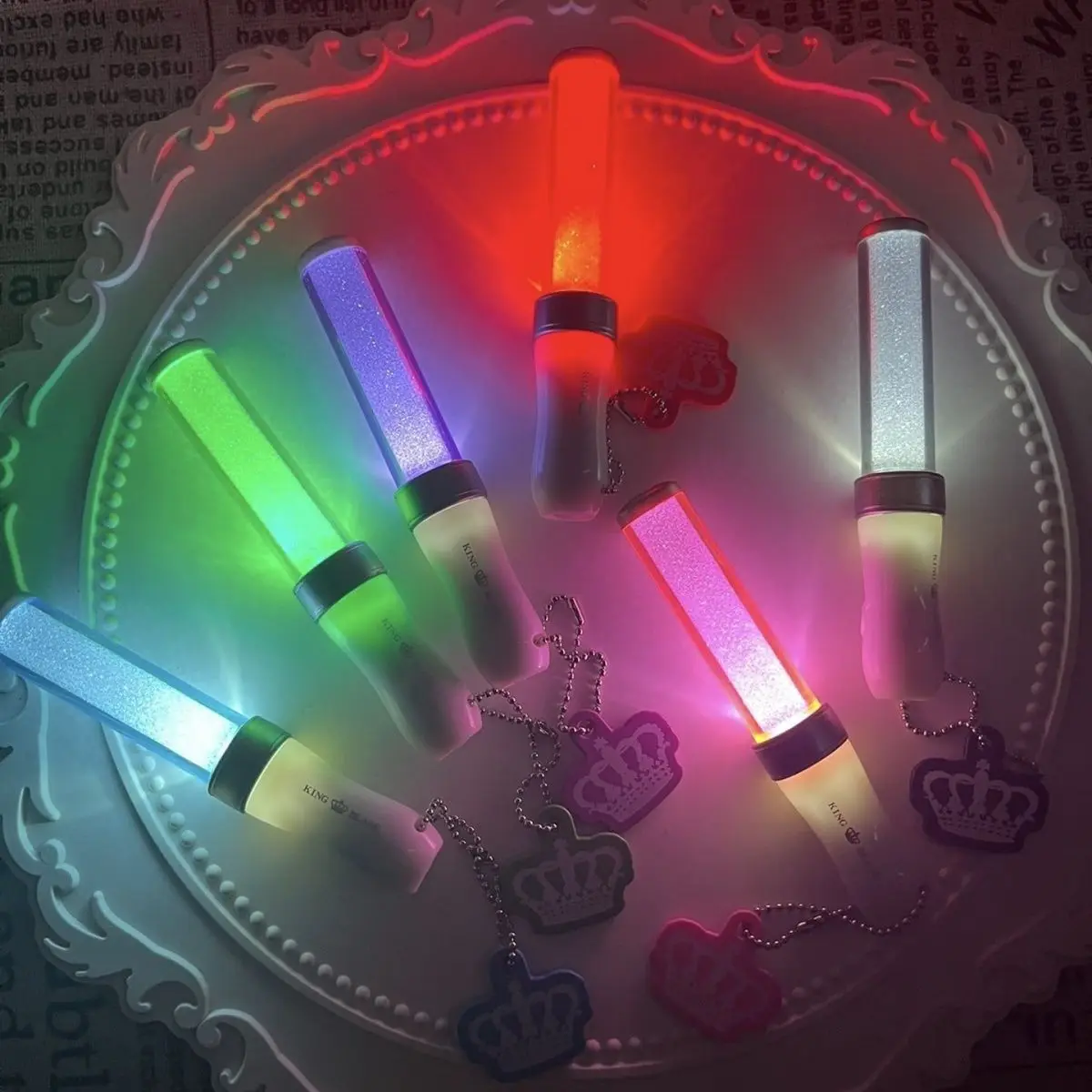 King Blade Mini Fan Light Stick, Série 2, Cheer Stick, Porte-clés, Cadeau pendentif, Japon, En stock
