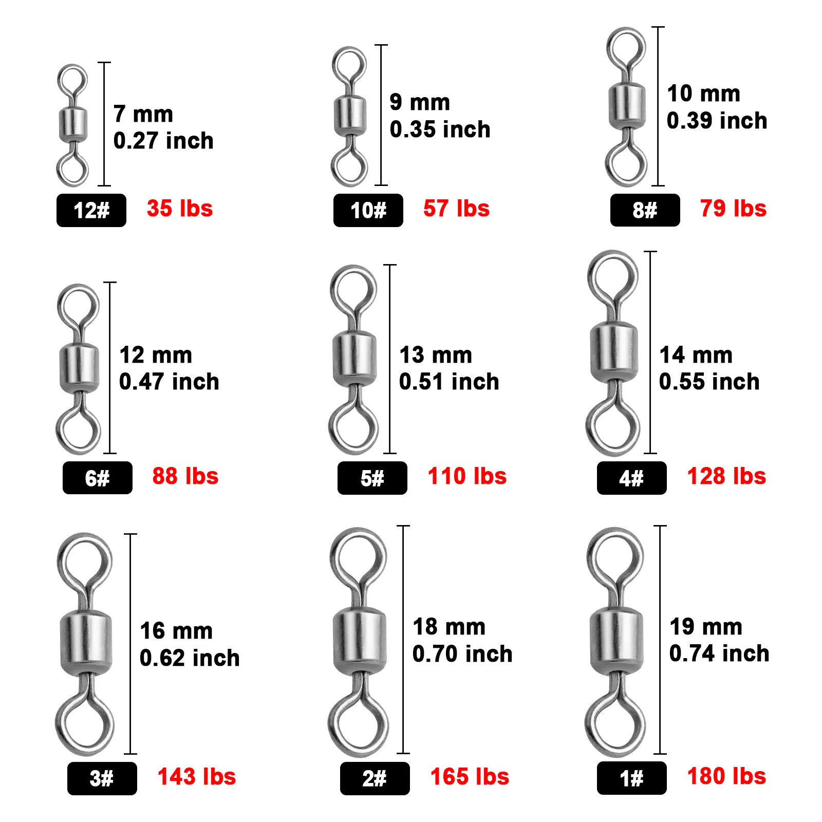 Stainless Steel Fishing Swivels 6