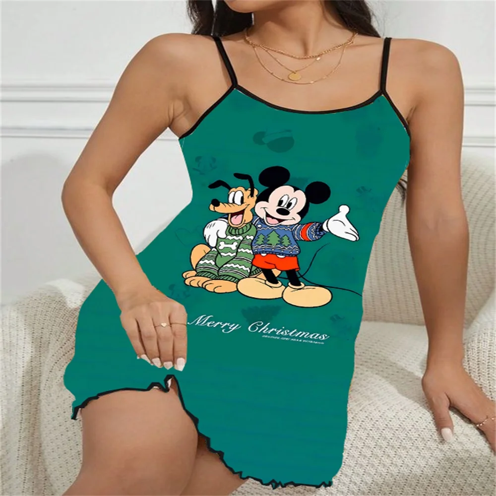 New Women's Pajamas Woman Summer Offers Sexy Sleepwear Woman Night Sexs Top Seller Mickey Free Sexy Nightgown Clothes One Pieces