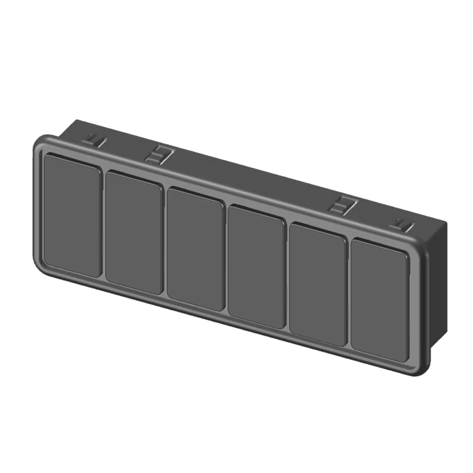 6 Hole Rocker Switch Housing Holder ABS Plastic 37mm x 21mm Switch Mount Size for Carling Contura 4x4 Car Boat DIY Accessories