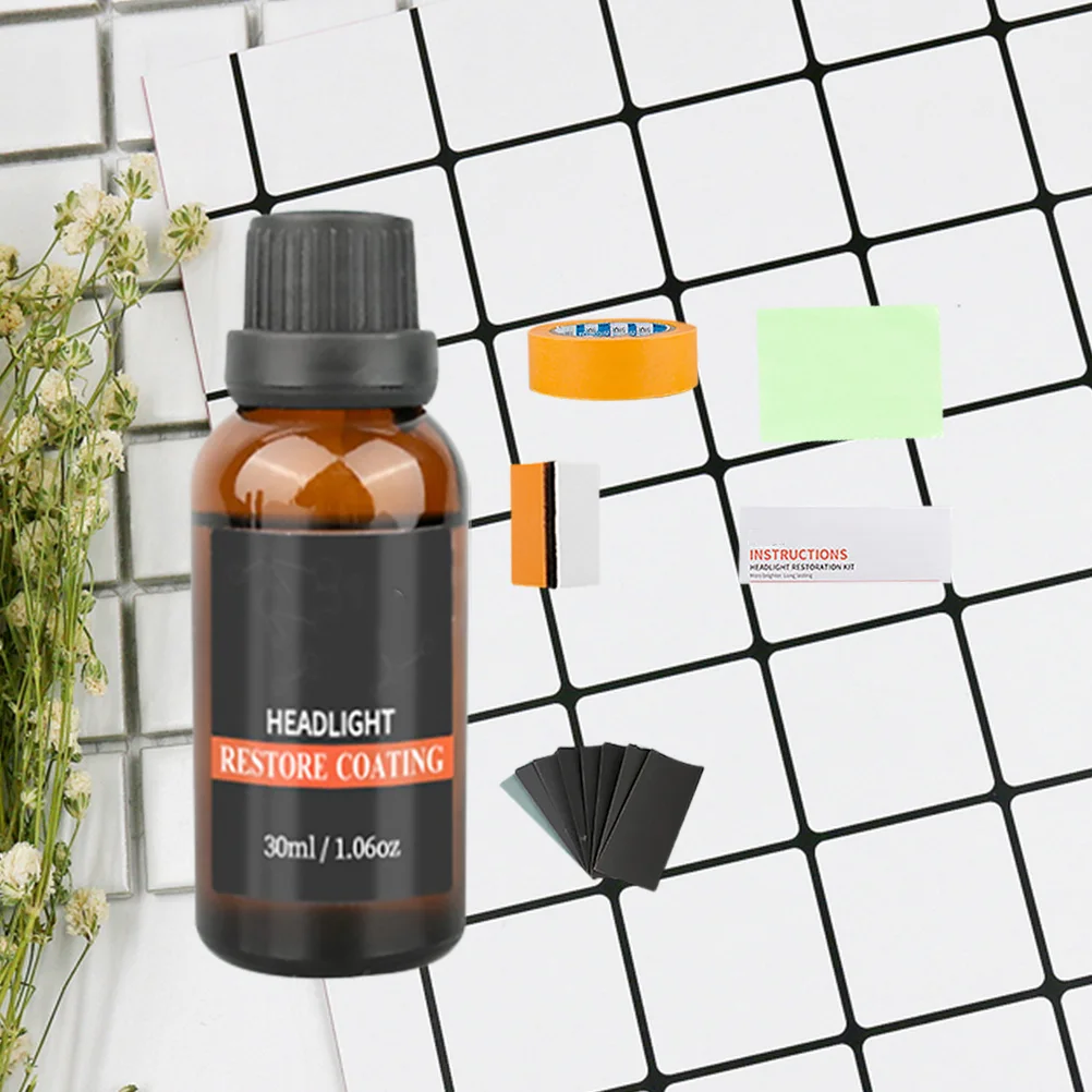

30ml Car Headlight Restoration Kit Renovation Agent Removes Haze Corrosion Scratch Yellowing Blurring Oxidation Extend Light