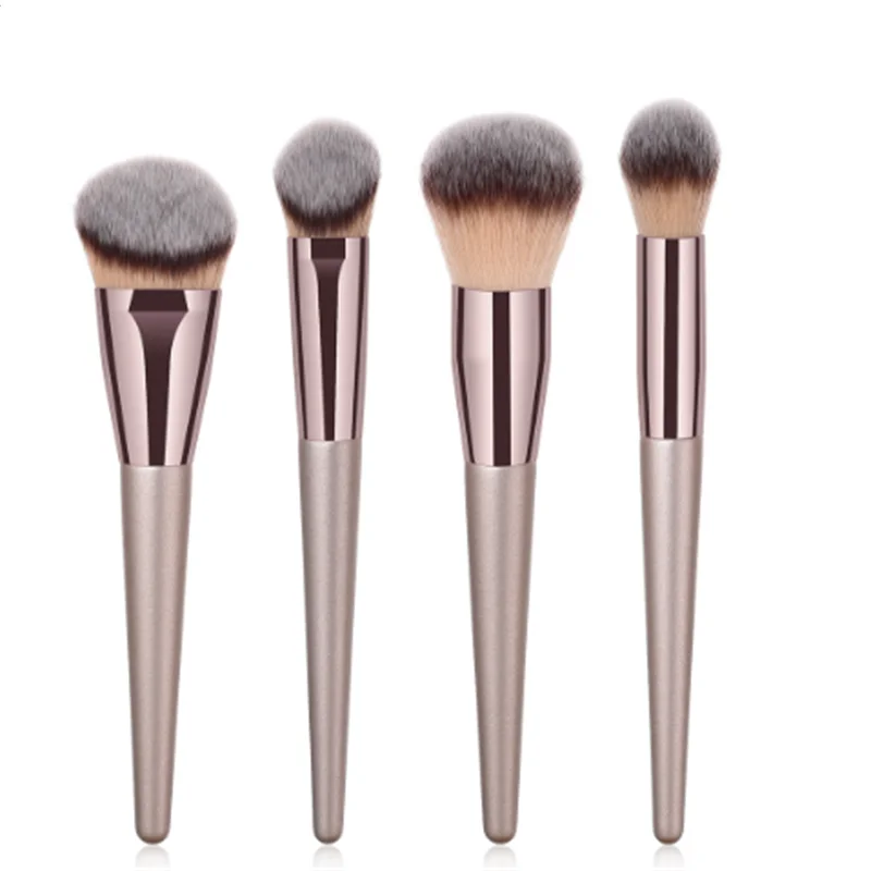 10-Piece Soft-Bristled Makeup Brush Set-Powder Blush Foundation Eyeshadow Concealer And Eyebrow Travel Kit