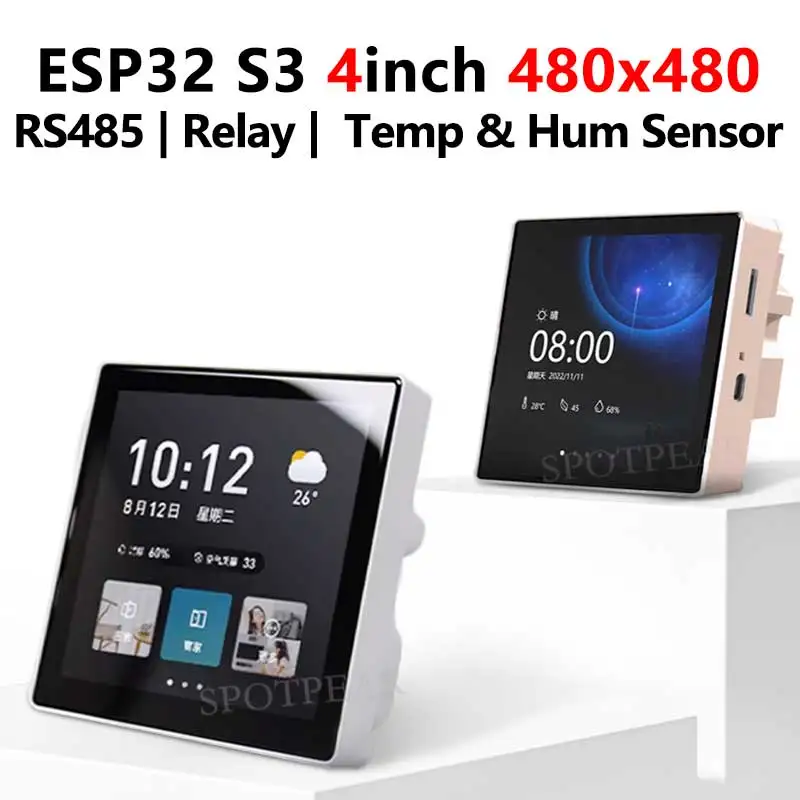 ESP32-S3 Development Board 4 inch 480x480 LCD TouchScreen Display RS485 /SHT20 /Relay For Arduino LVGL 86 TVbox