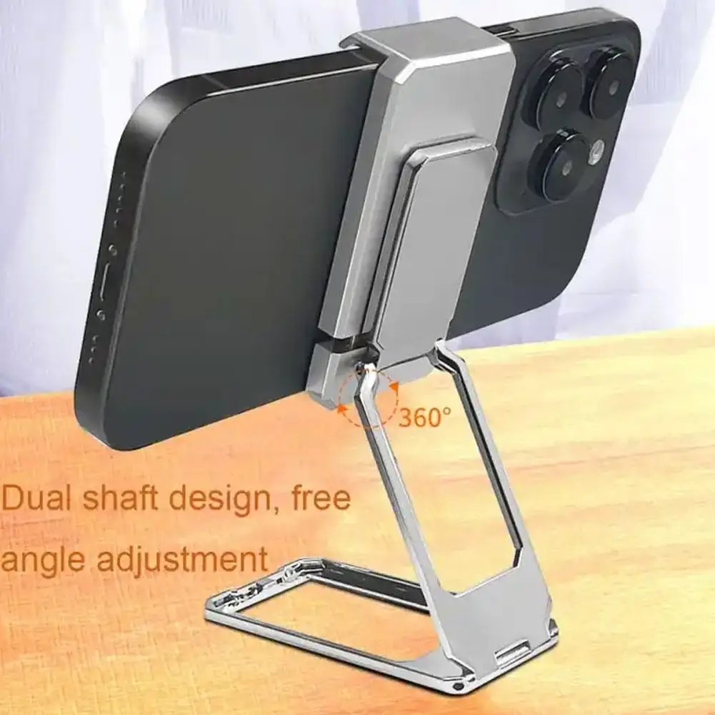Foldable Desktop Back Clip Type Phone Holder Stand Metal Telescopic 360 Rotatable Bracket Mount Universal For Xiaomi 